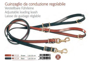 La Cinopelca  Adjustable Classic Italian Leather Leashes